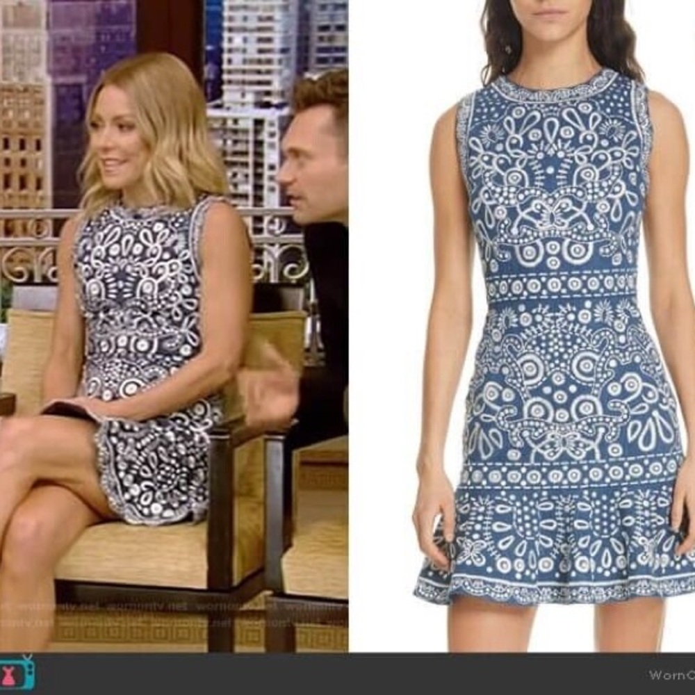 ALICE + OLIVIA Rapunzel Embroidered Flounce Mini Dress, Size 0, $495
